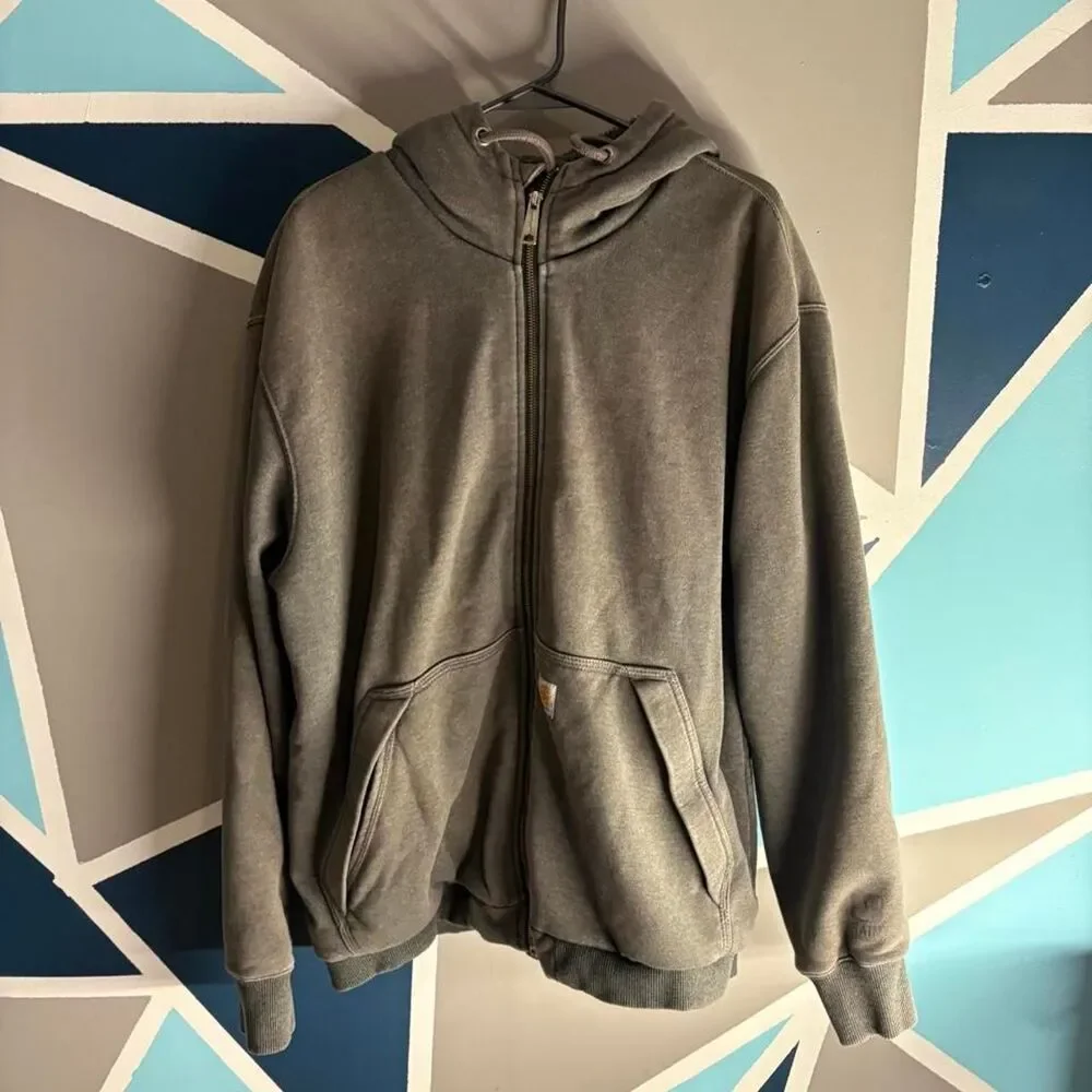 Carhartt Men's Grey and Green Jacket